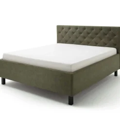 Bett San Marino 180x200cm mit Stauraum Kunstleder - grün/schwarz