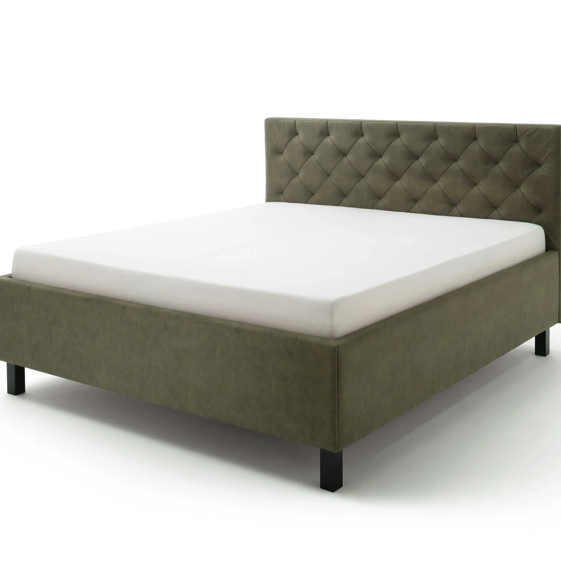 Bett San Marino 180x200cm mit Stauraum Kunstleder - grün/schwarz