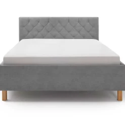 Bett San Marino 160x200cm mit Stauraum Kunstleder - grau/gelb