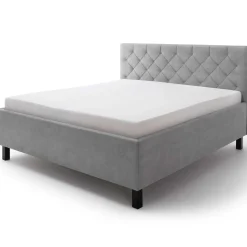 Bett San Marino 160x200cm mit Stauraum Kunstleder - grau/schwarz