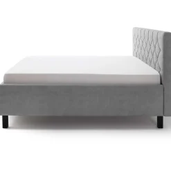 Bett San Marino 160x200cm mit Stauraum Kunstleder - grau/schwarz