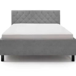 Bett San Marino 180x200cm mit Stauraum Kunstleder - grau/schwarz