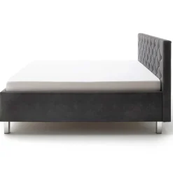 Bett San Marino 180x200cm mit Stauraum Kunstleder - anthrazit/chrom