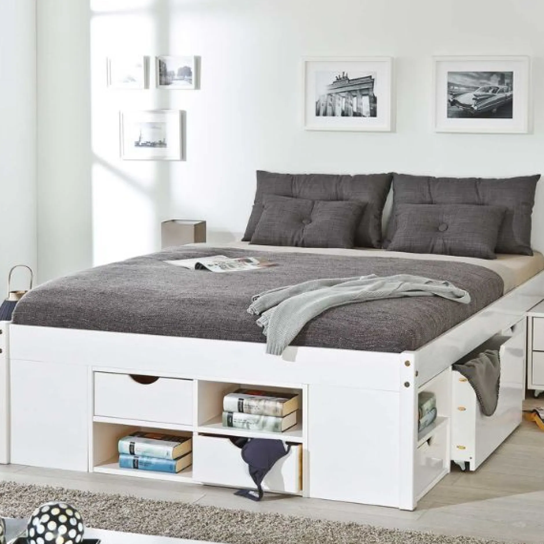 Bett Xavier 180x200 - white wash