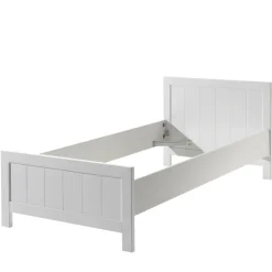 Bett 90x200 cm (inkl. Lattenrost) und Nachttisch Erik-weiß