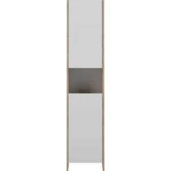 Biarritz Säulenschrank 2 Türen - weiß/eiche