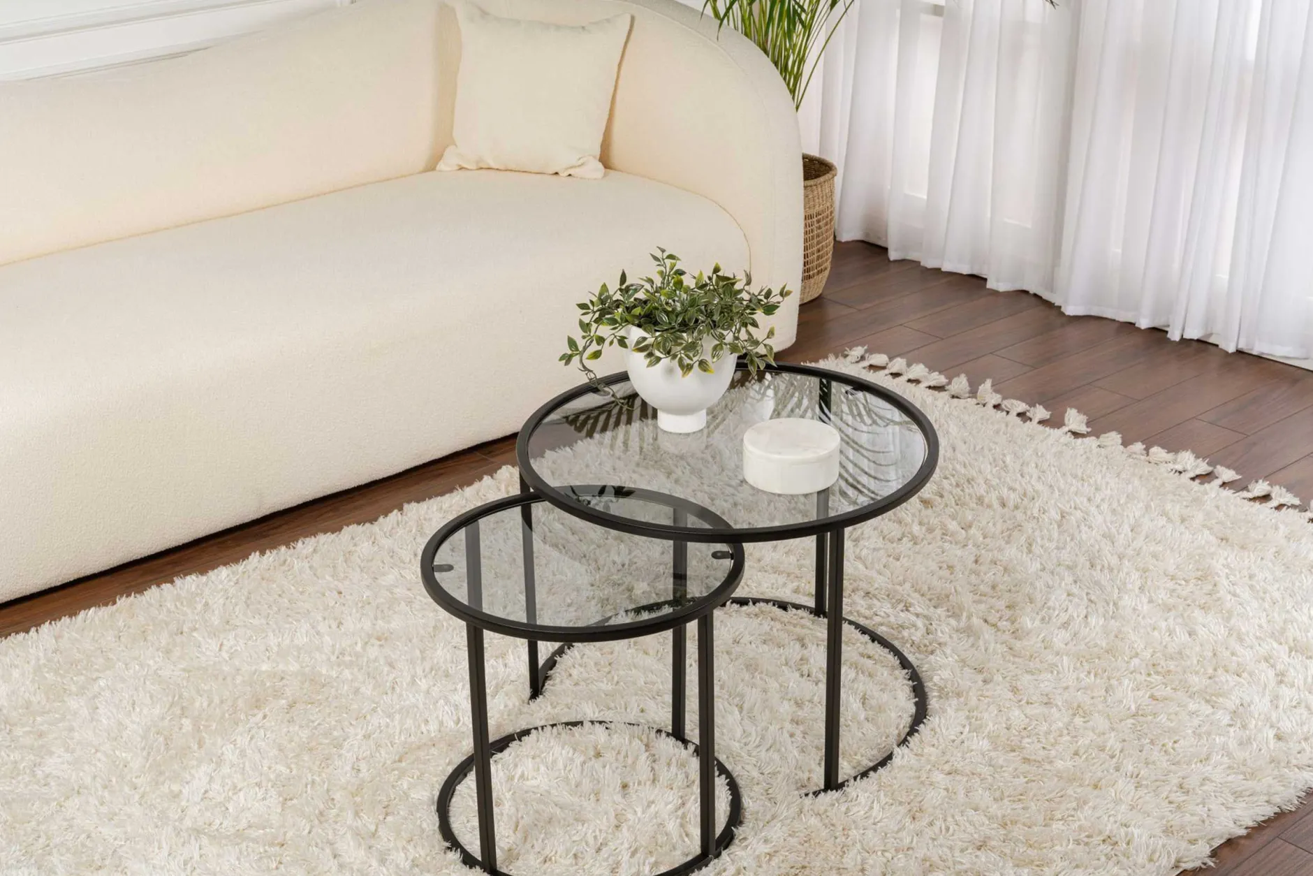 Black-Grey-60-42 Couchtisch-Set | 100 % METALL | Schwarz