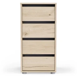 Blokty Kommode - 40x40x76cm - 4 Schubladen - Eiche Dekor