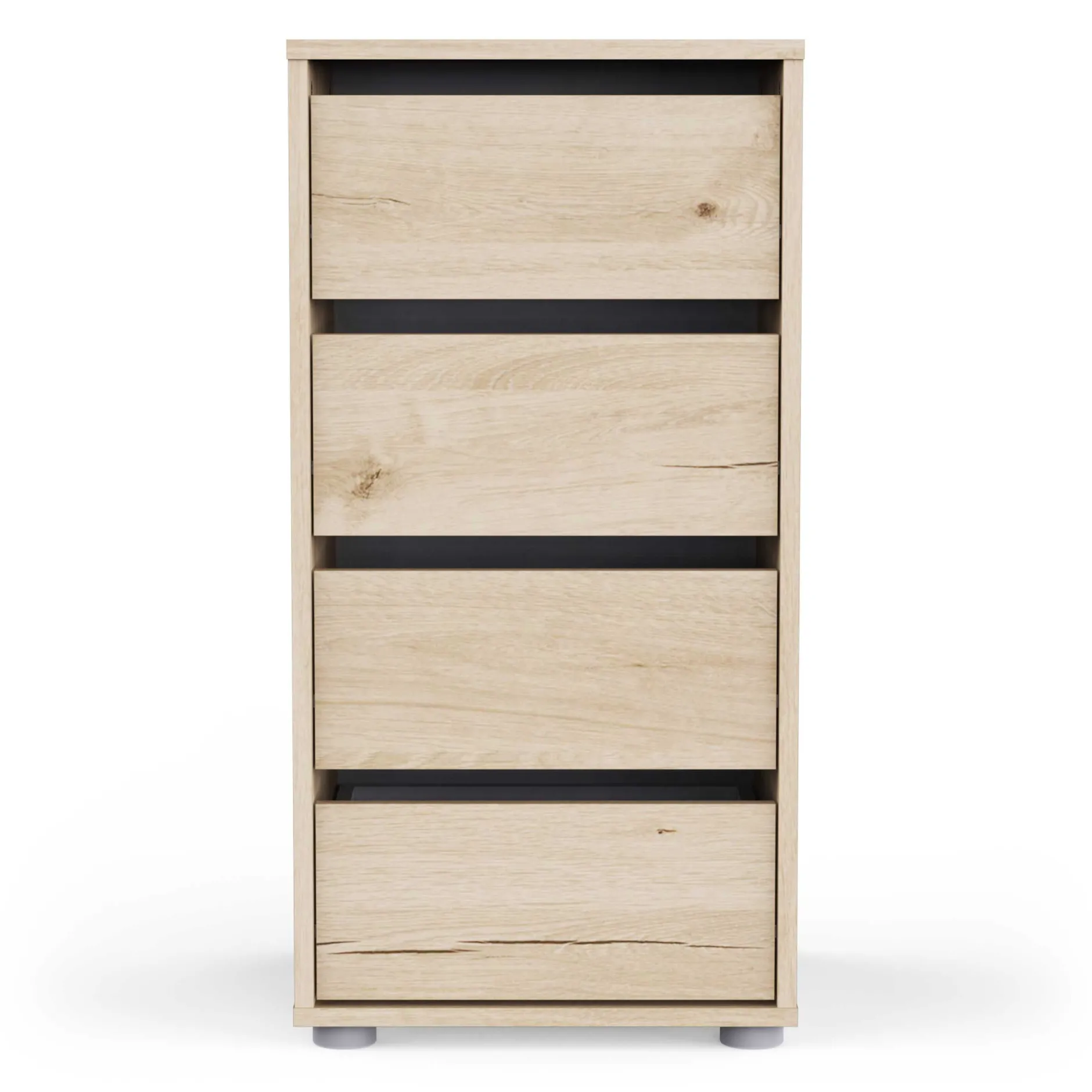 Blokty Kommode - 40x40x76cm - 4 Schubladen - Eiche Dekor