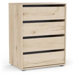 Blokty Kommode - 60x40x76cm - 4 Schubladen - Eiche Dekor