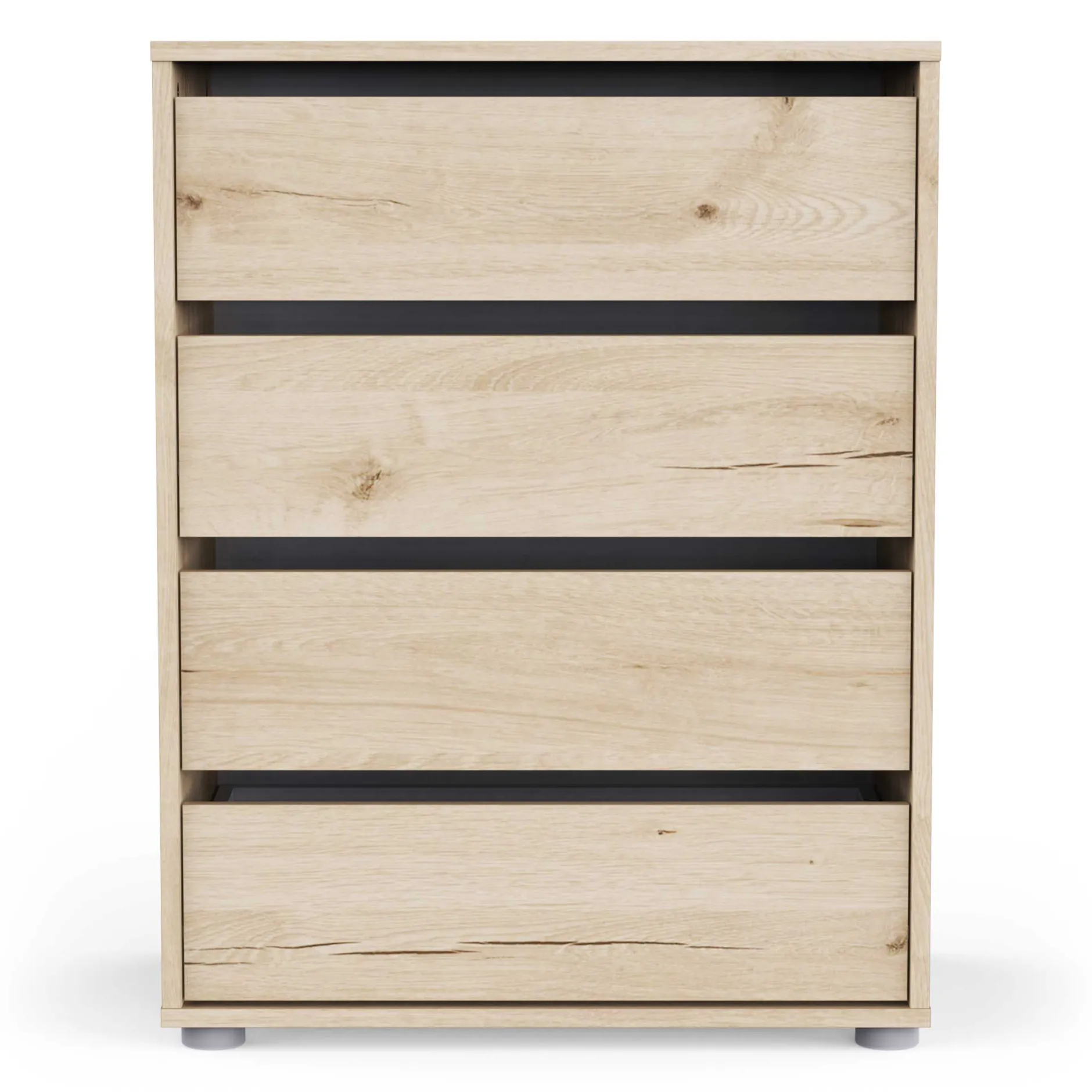 Blokty Kommode - 60x40x76cm - 4 Schubladen - Eiche Dekor