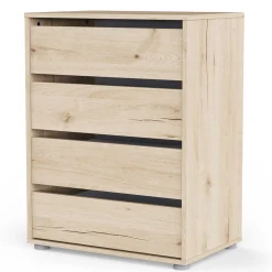 Blokty Kommode - 60x40x76cm - 4 Schubladen - Eiche Dekor