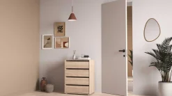 Blokty Kommode - 60x40x76cm - 4 Schubladen - Eiche Dekor