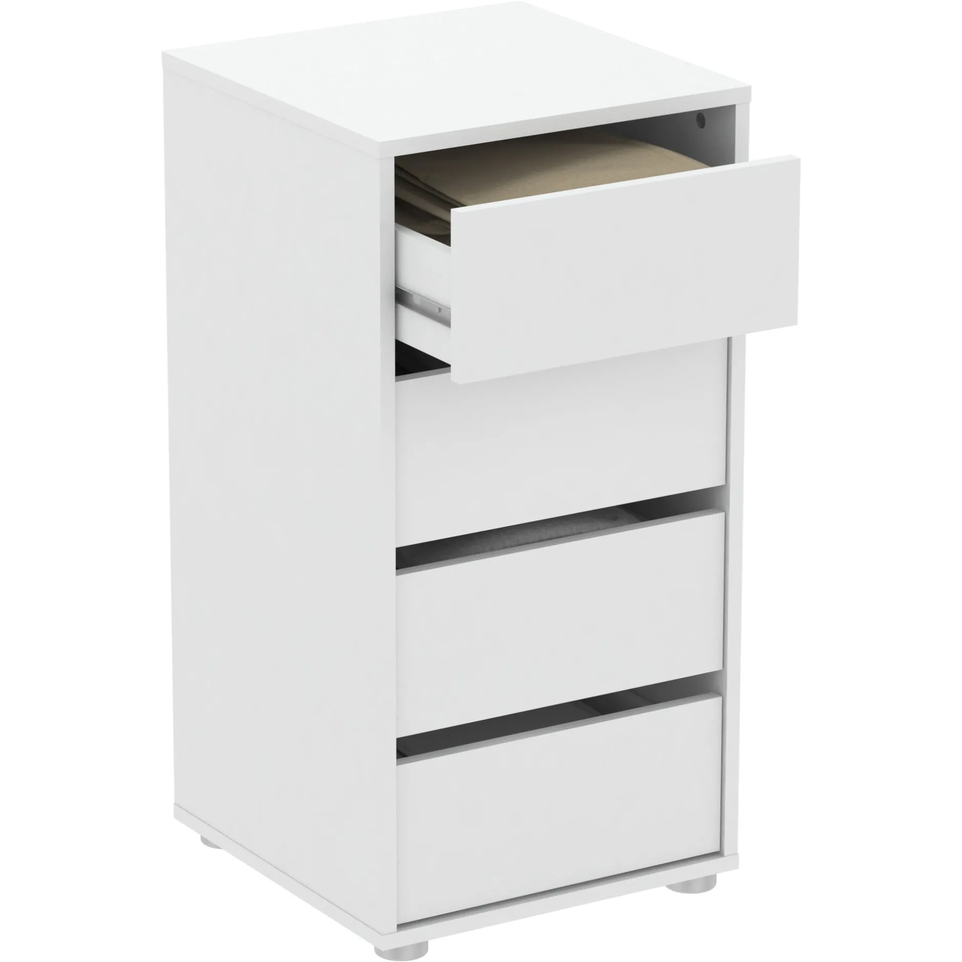 Blokty Kommode - 396x39,30x76,30 cm - Weiß/Spanplatte