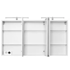 BobbiBadezimmer : Säulenschrank, Waschbeckenschrank, Spiegelschrank - Hochglanz weiß