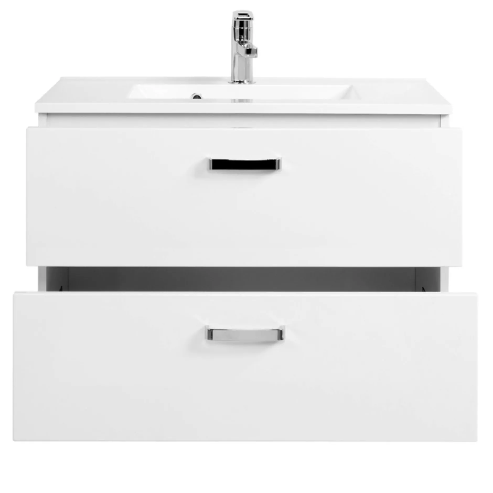 BobbiBadezimmer : Säulenschrank, Spiegelschrank, Waschbeckenunterschrank, Hängeschrank, Unterschrank - Hochglanz weiß