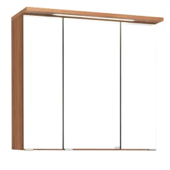 BobbiBadezimmer : 2x Säulenschrank, Spiegelschrank, Waschtischunterschrank - Eiche
