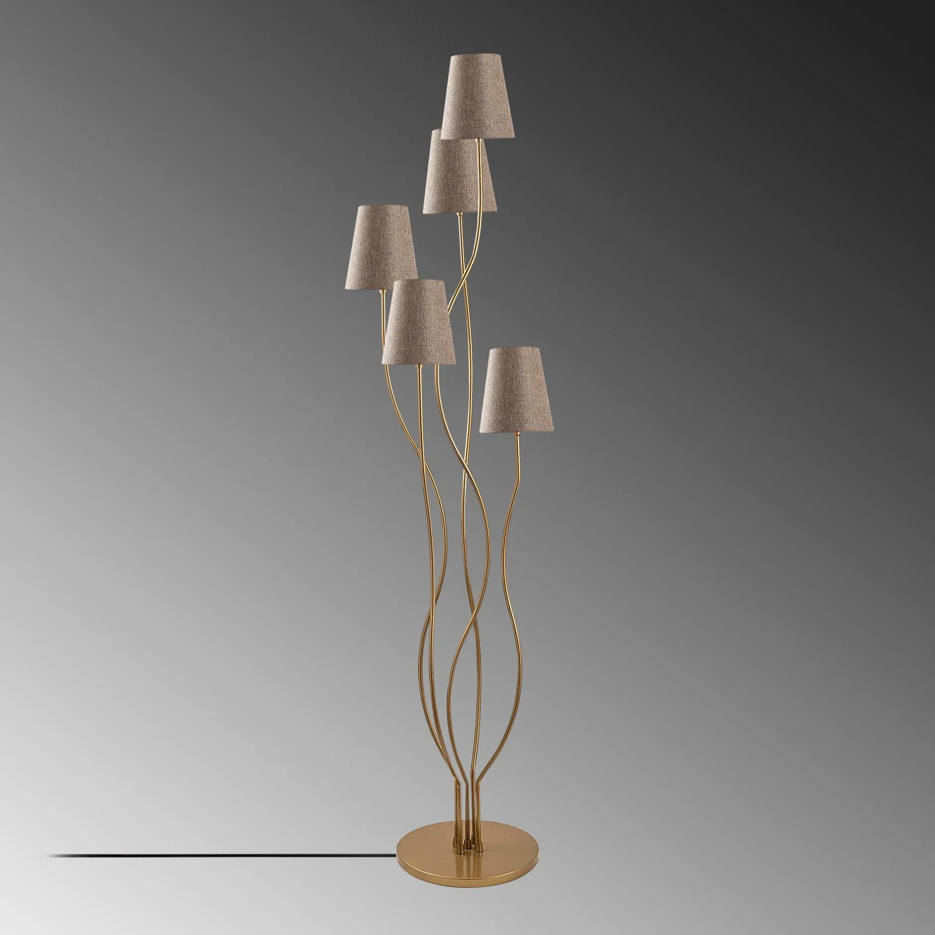 Bonibon Stehleuchte | METALLGEHÄUSE | Gold, Beige