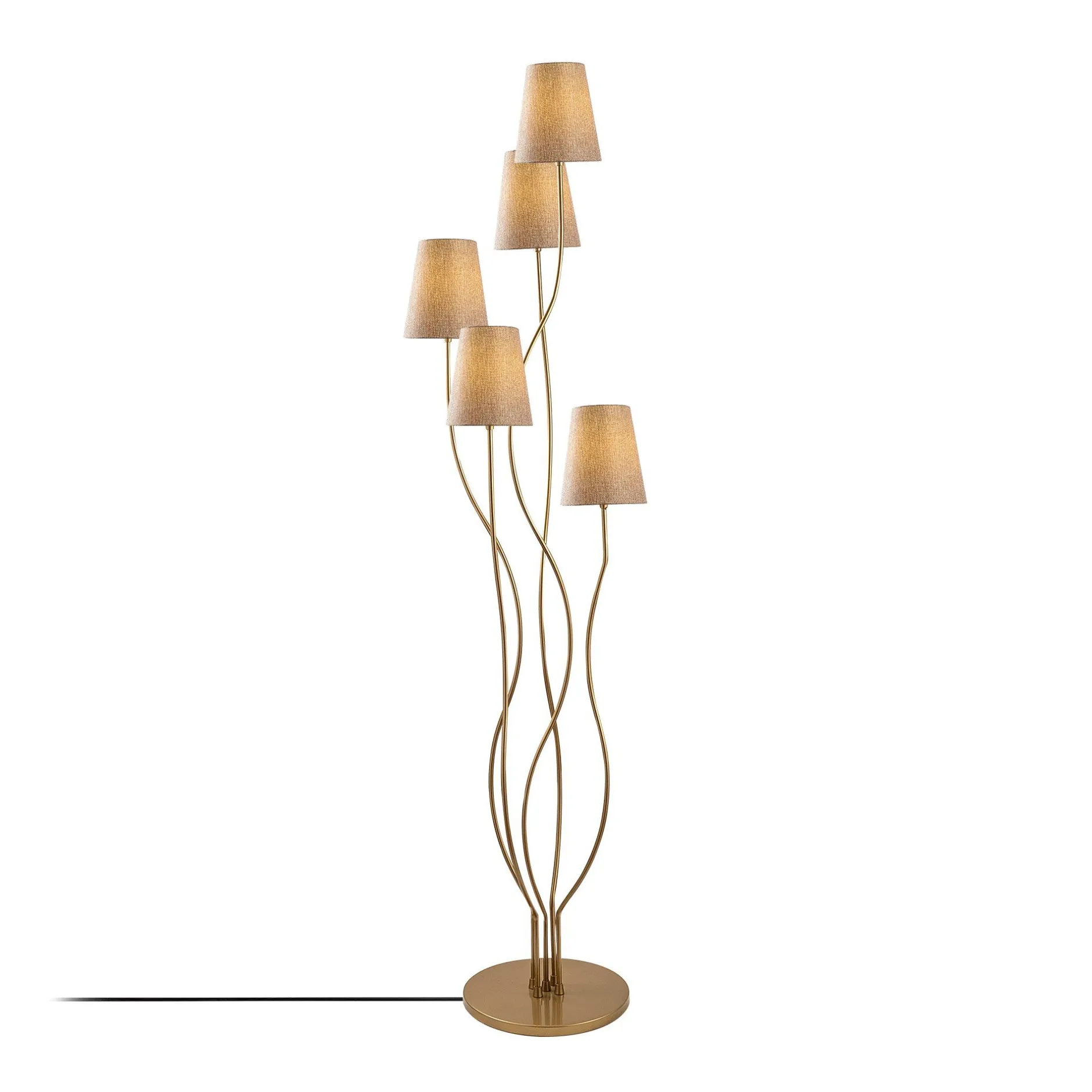 Bonibon Stehleuchte | METALLGEHÄUSE | Gold, Beige