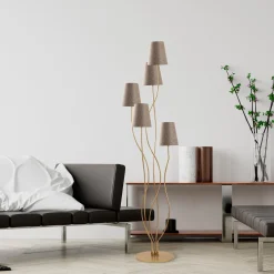Bonibon Stehleuchte | METALLGEHÄUSE | Gold, Beige