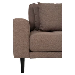 Braunes Lido Lounge Sofa rechts mit vier Kissen