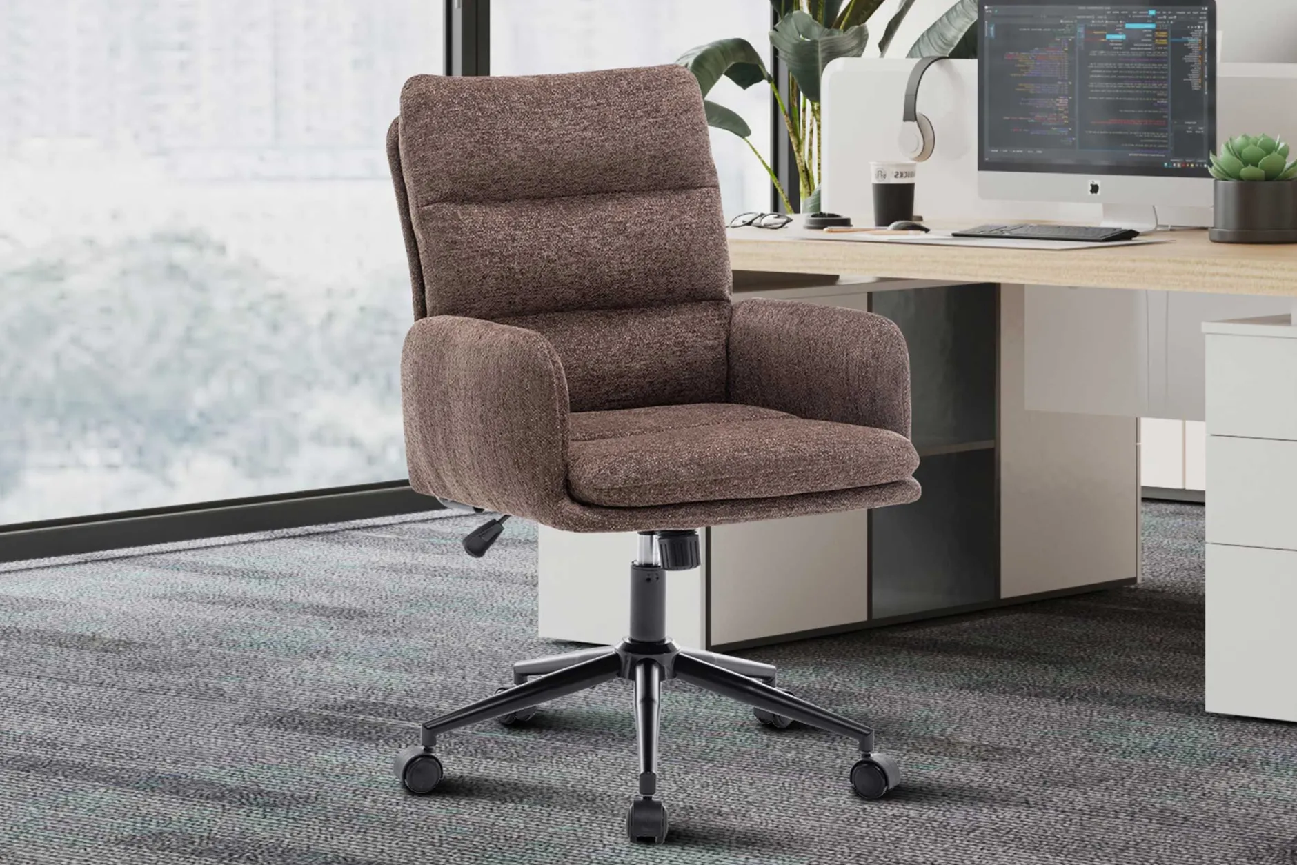 Bürostuhl Aimé - 64x68x88cm - verstellbar - braun