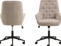 Bürostuhl Erik - 60x67x105cm - verstellbar - beige Stoff
