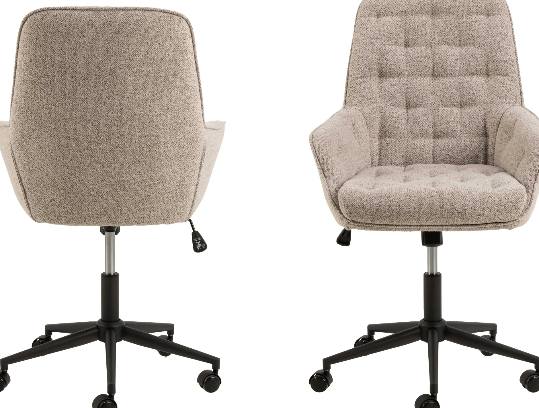 Bürostuhl Erik - 60x67x105cm - verstellbar - beige Stoff