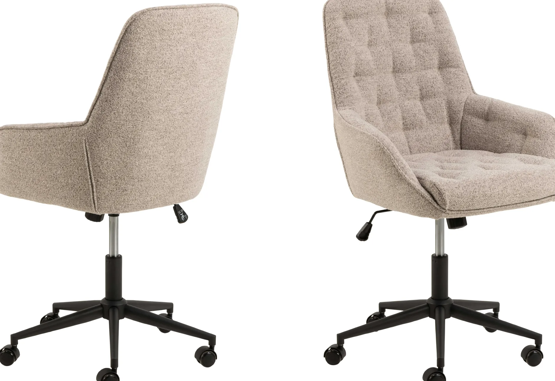 Bürostuhl Erik - 60x67x105cm - verstellbar - beige Stoff