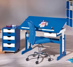 Bürostuhl Eva ohne Armlehne - blau