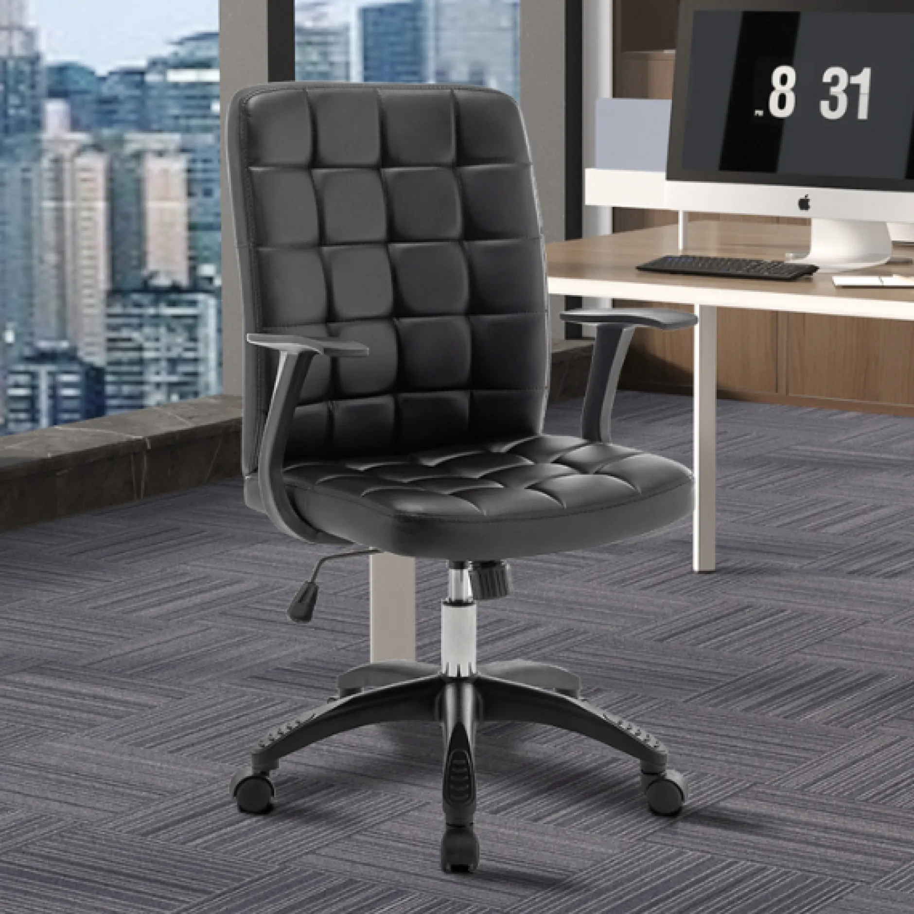 Bürostuhl Luka | 58 x 59 x 96 cm | Schwarz