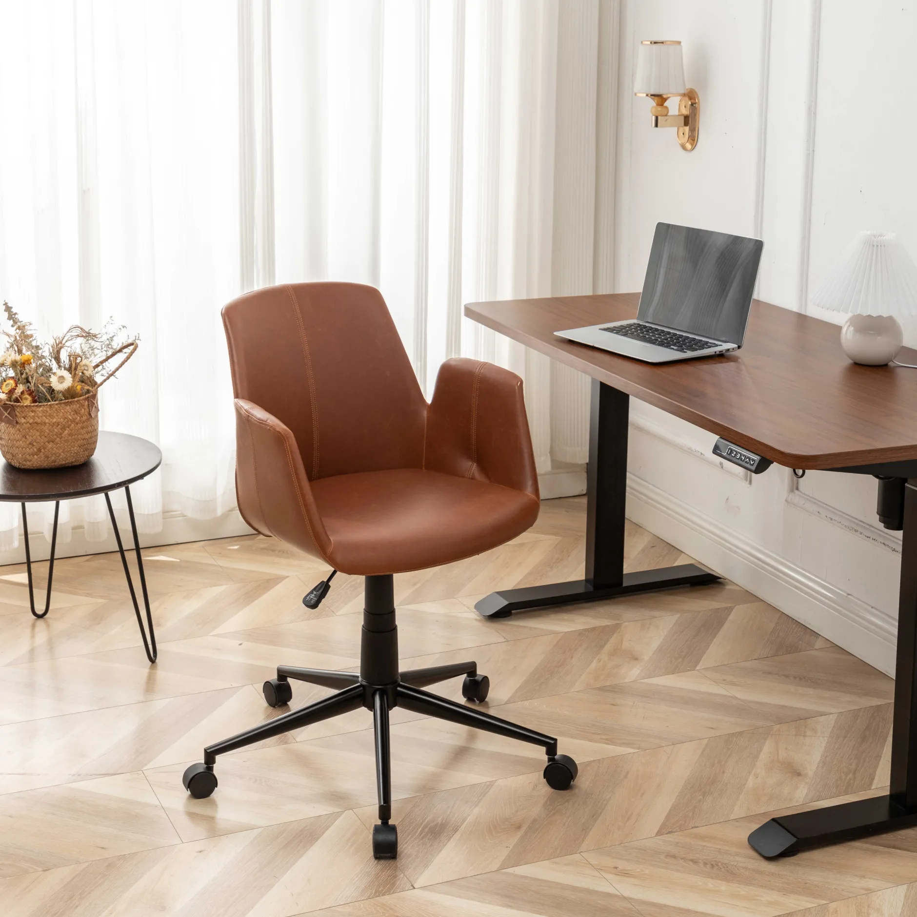 Bürostuhl Playtime - 64x65x81 cm - Braun/ PU-Kunstleder