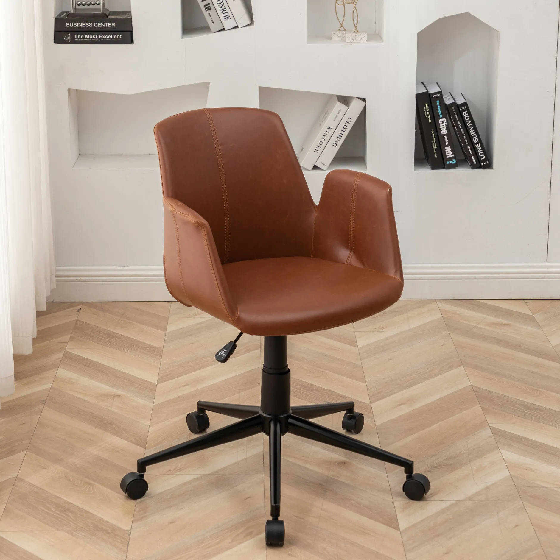 Bürostuhl Playtime - 64x65x81 cm - Braun/ PU-Kunstleder