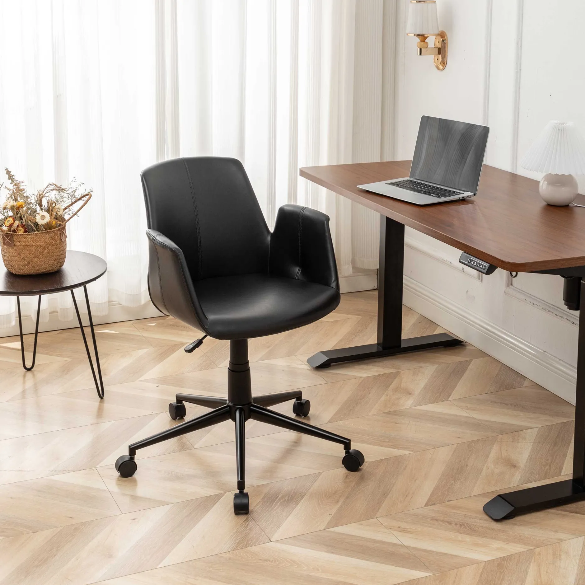 Bürostuhl Playtime - 55x60x84 cm - Schwarz/PU Kunstleder
