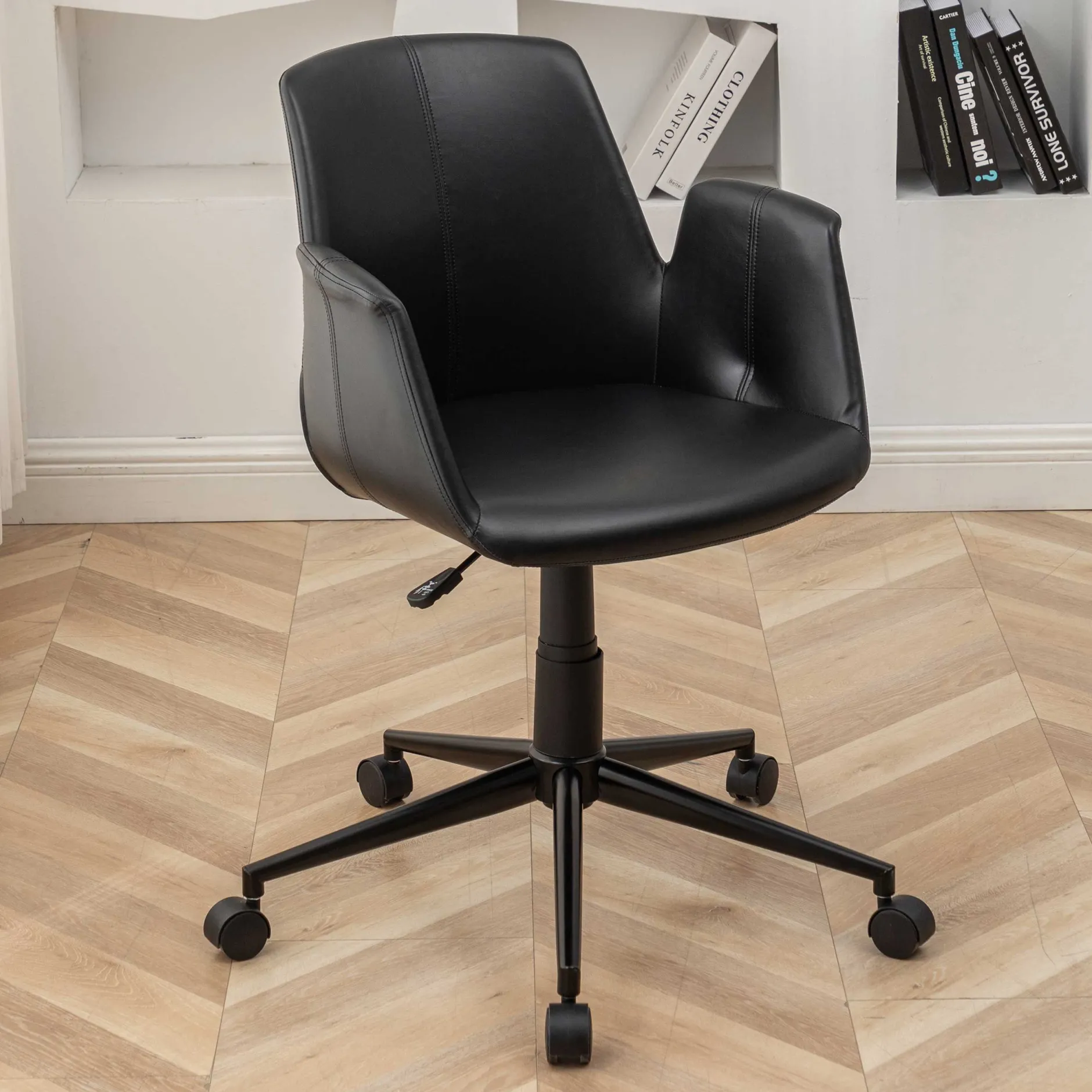 Bürostuhl Playtime - 55x60x84 cm - Schwarz/PU Kunstleder