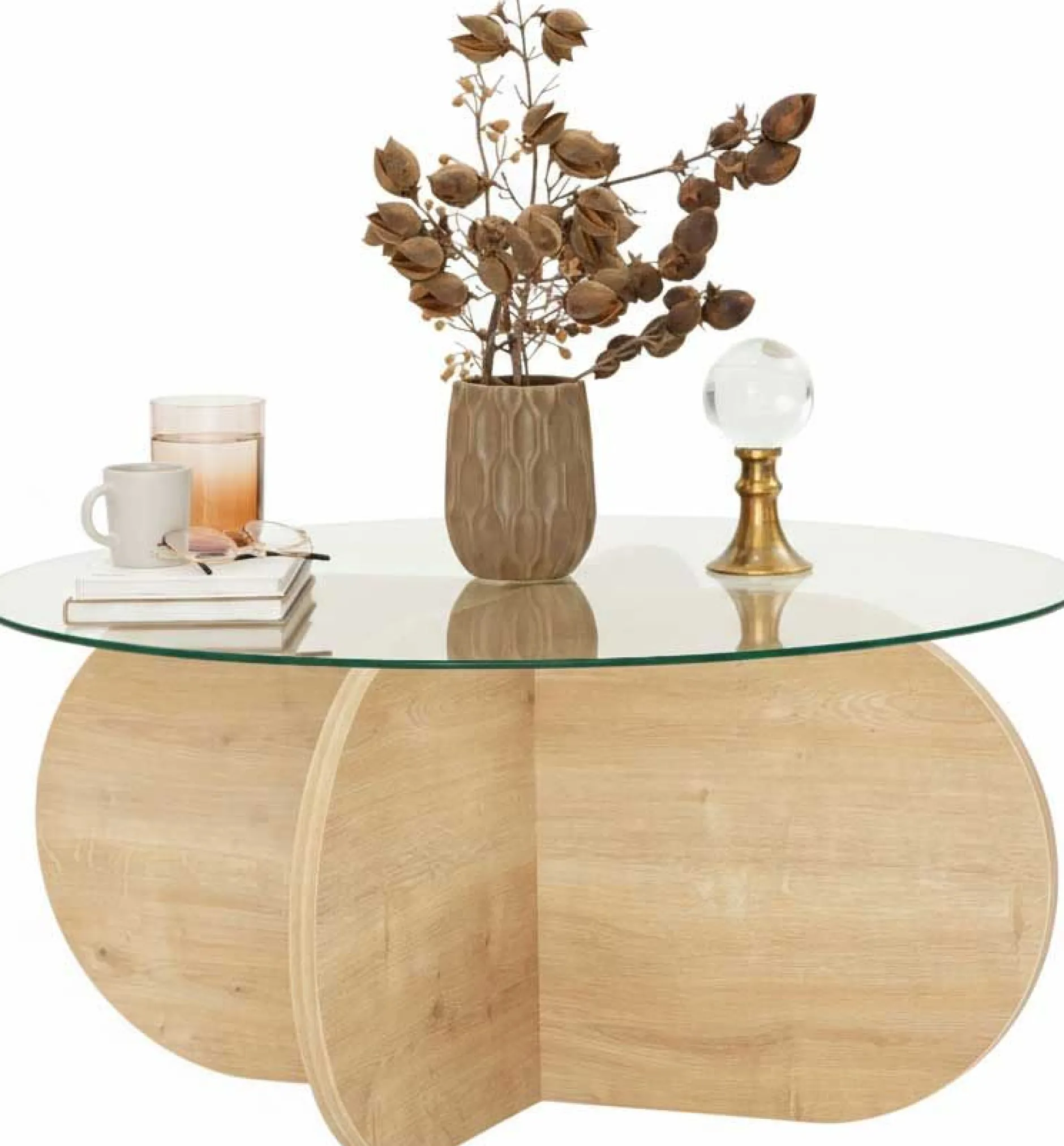 Bubble Couchtisch | GEHÄRTETES GLAS | Saphir-Eiche