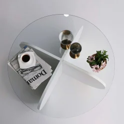 Bubble CT Couchtisch | GEHÄRTETES GLAS | Weiß