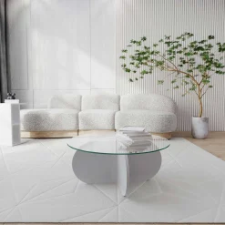 Bubble CT Couchtisch | GEHÄRTETES GLAS | Weiß