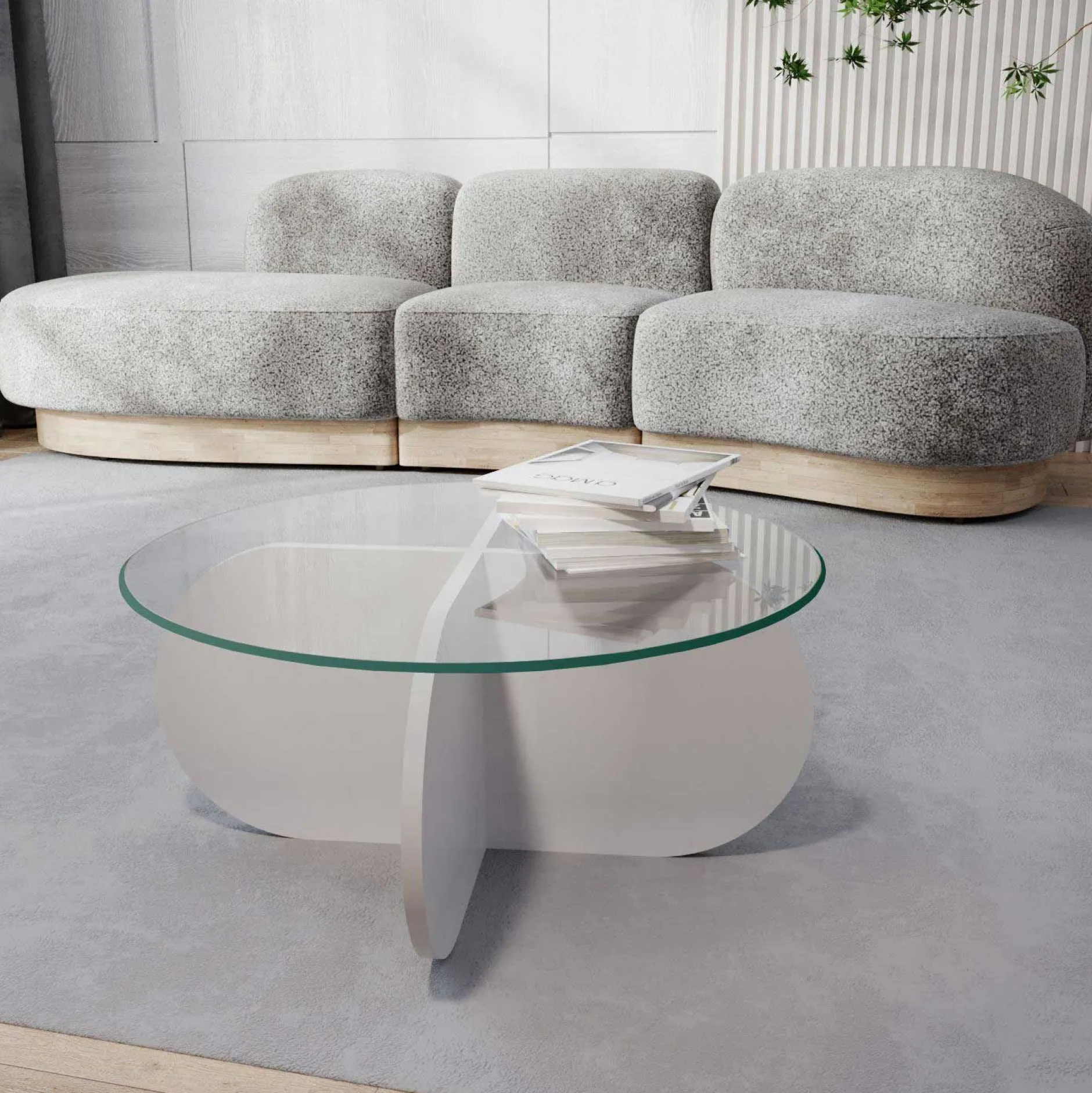Bubble CT Couchtisch | GEHÄRTETES GLAS | Weiß