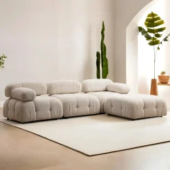 Bubble Ecksofa | BUCHENHOLZ / SPANPLATTE | Creme