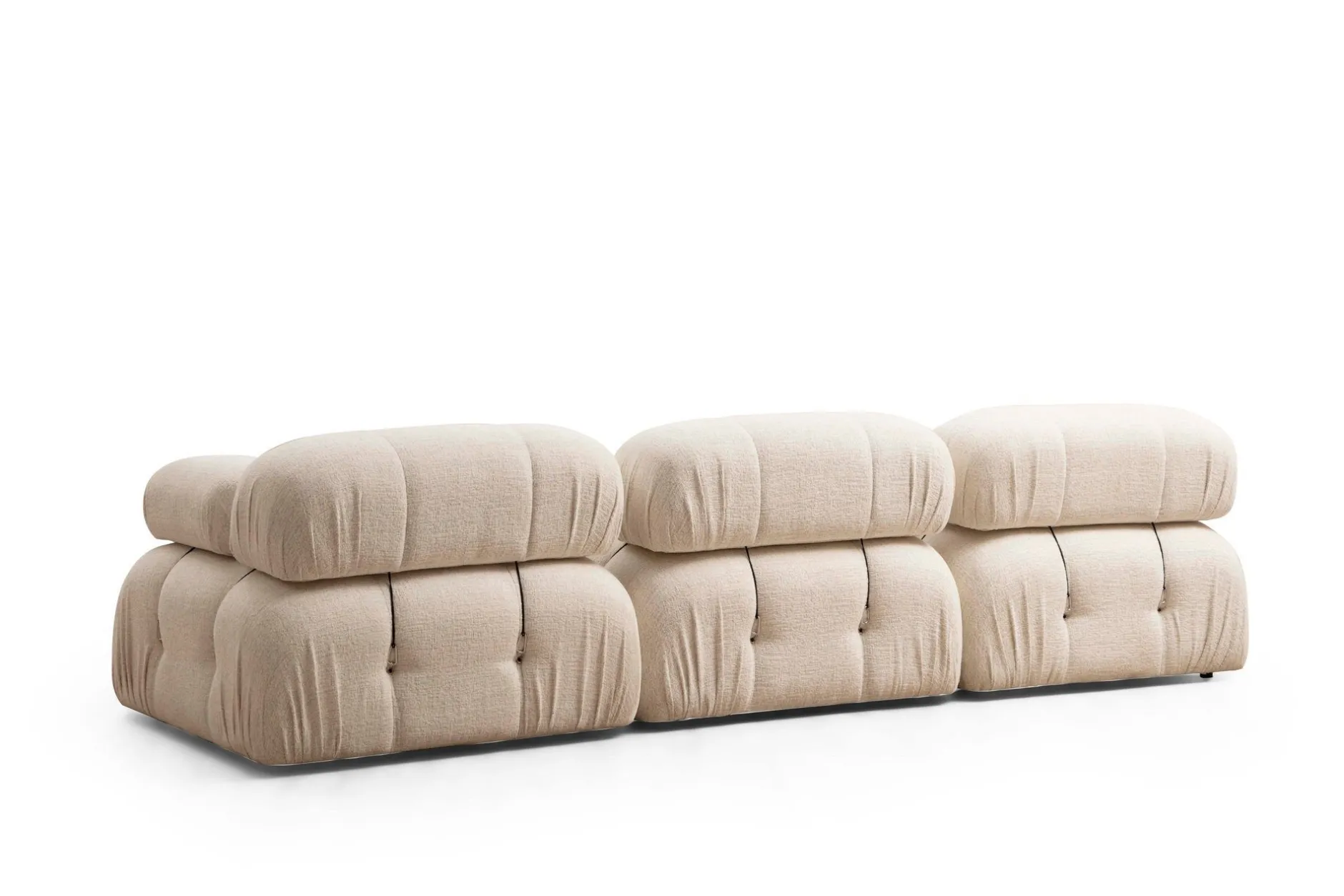 Bubble 3-Sitzer-Sofa | BUCHENHOLZ / SPANPLATTE | Creme
