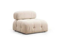 Bubble 3-Sitzer-Sofa | BUCHENHOLZ / SPANPLATTE | Creme