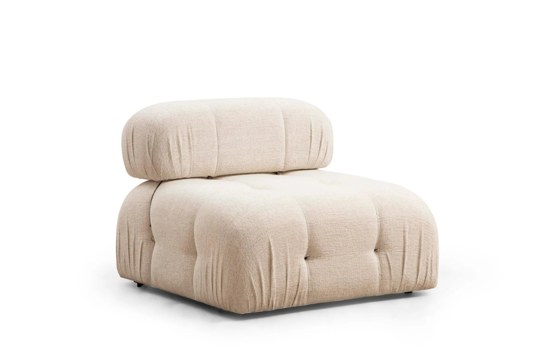 Bubble 3-Sitzer-Sofa | BUCHENHOLZ / SPANPLATTE | Creme