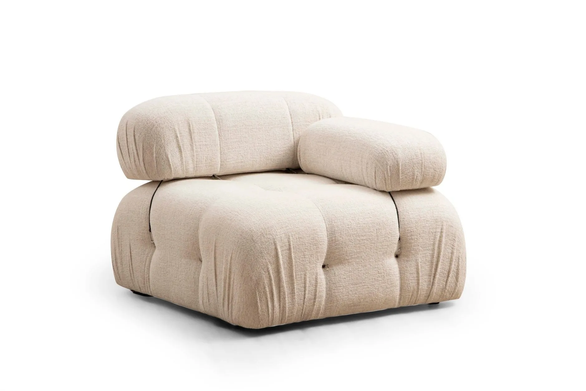 Bubble 3-Sitzer-Sofa | BUCHENHOLZ / SPANPLATTE | Creme