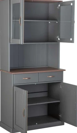 Buffetschrank Cerci 90cm mit 4 Türen und 2 Schubladen - grau