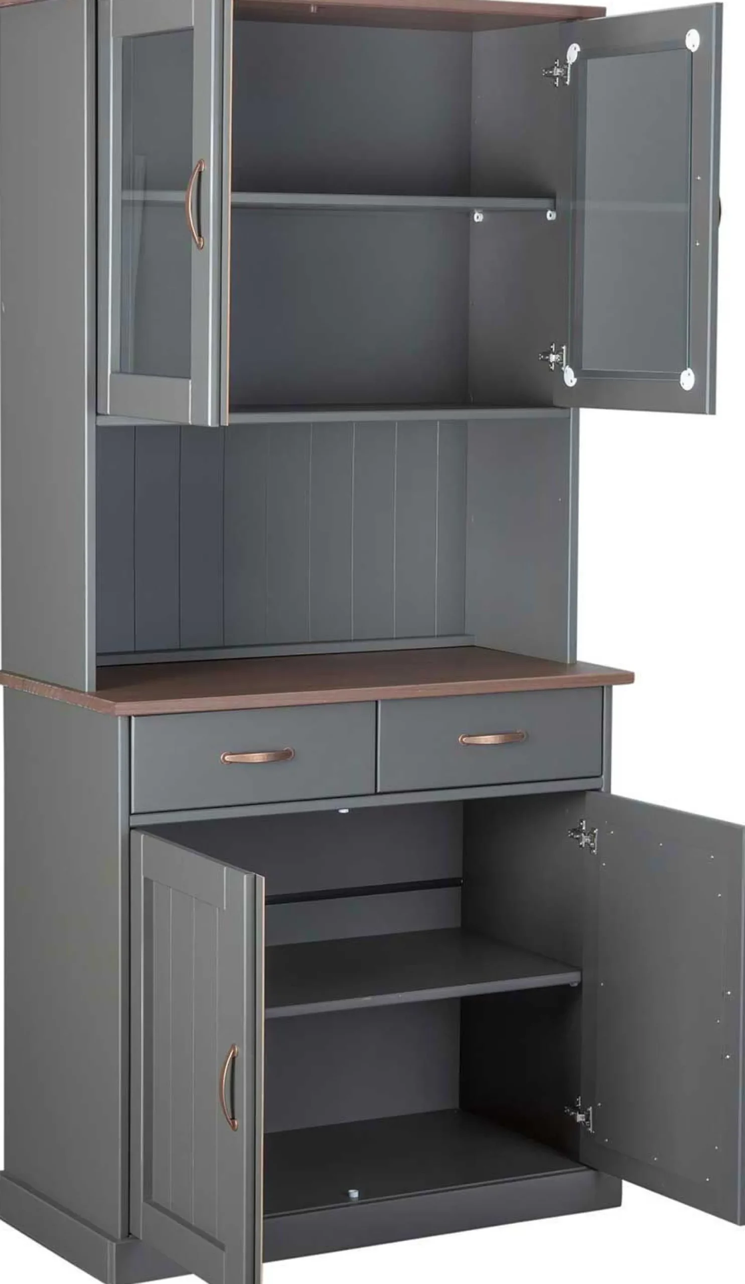 Buffetschrank Cerci 90cm mit 4 Türen und 2 Schubladen - grau