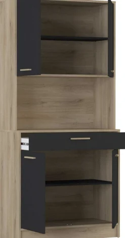 Buffetschrank Diede-Kronberg Eiche/Mattschwarz