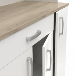 Buffetschrank Gabe-Kronberg Eiche/Mattweiß