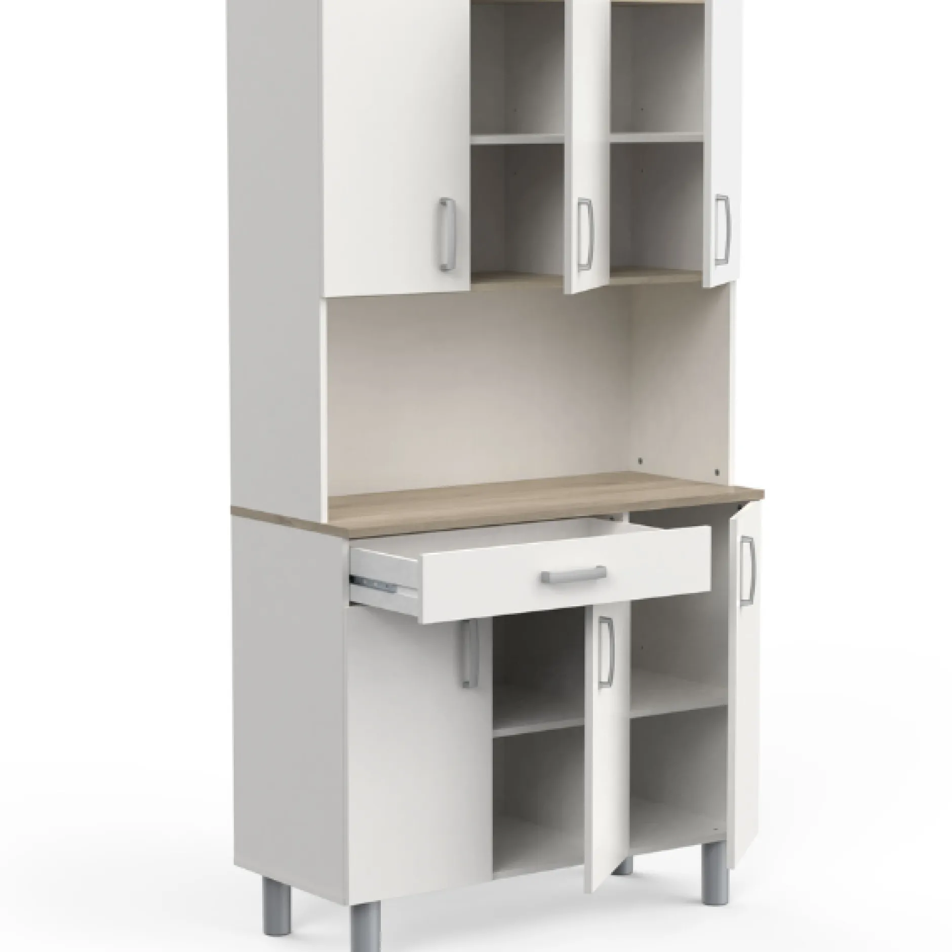 Buffetschrank Gabe-Kronberg Eiche/Mattweiß