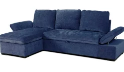 Candy Eckbank links - mit Stauraum - blau